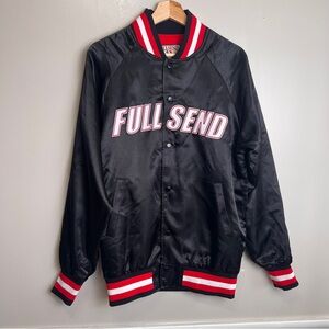 Full Send Nelk Boys Classics Black Varsity Jacket NWOT Size Small